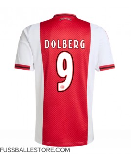 Günstige Ajax Kasper Dolberg #9 Heimtrikot 2025-26 Kurzarm